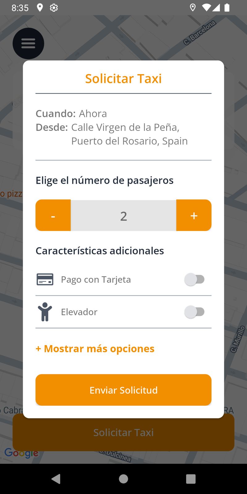 Pantalla TAXIAQUI 2